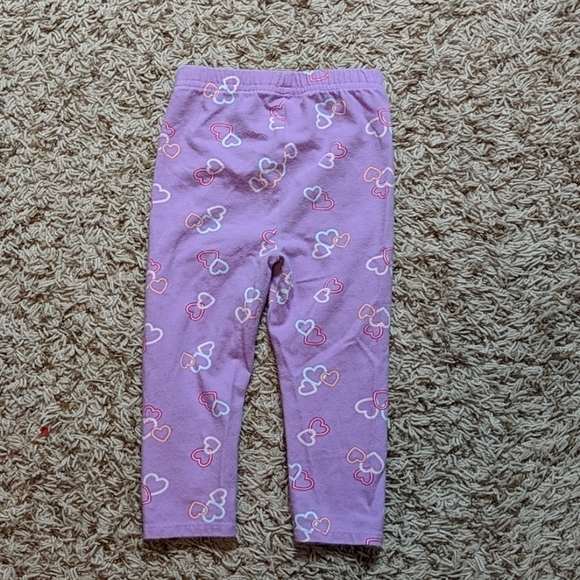 Garanimals Purple Interlocking Hearts Leggings 24M - Picture 4 of 6